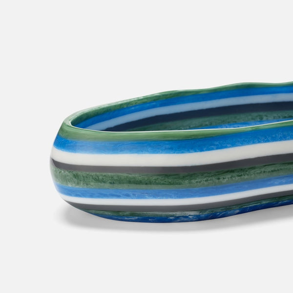 Rucchin Oval Bowl, 24", Sea Mix Stripe