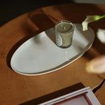 Pearl White Oval Serving Platter