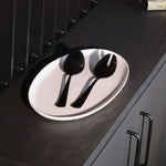 Pearl White Oval Serving Platter