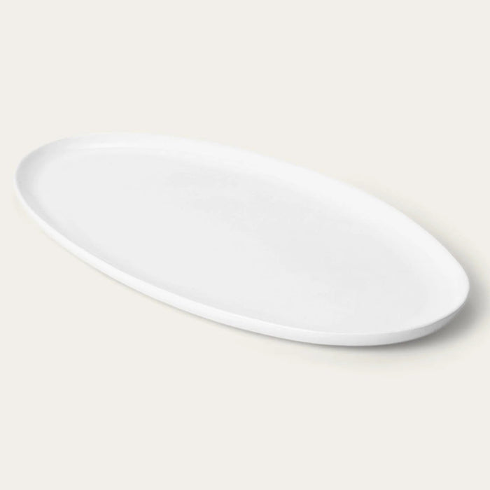 Pearl White Oval Serving Platter