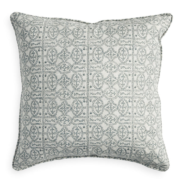 Palermo Celadon Linen Cushion, 20" X 20"