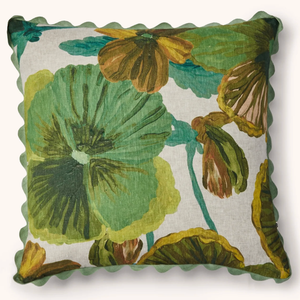 Wild Pansy Verde, 24" X 24"