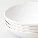 Pearl White Pasta Bowls, Set of 4