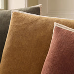 Solid Bordered Lumbar Pillow Cover - Golden Oak, 12" x 21"