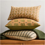 Filigree Stripe Pillow Cover - Dark Olive, 20" x 20"