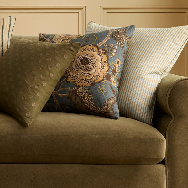 Mini Stripe Pillow Cover - Olive, 24" x 24"