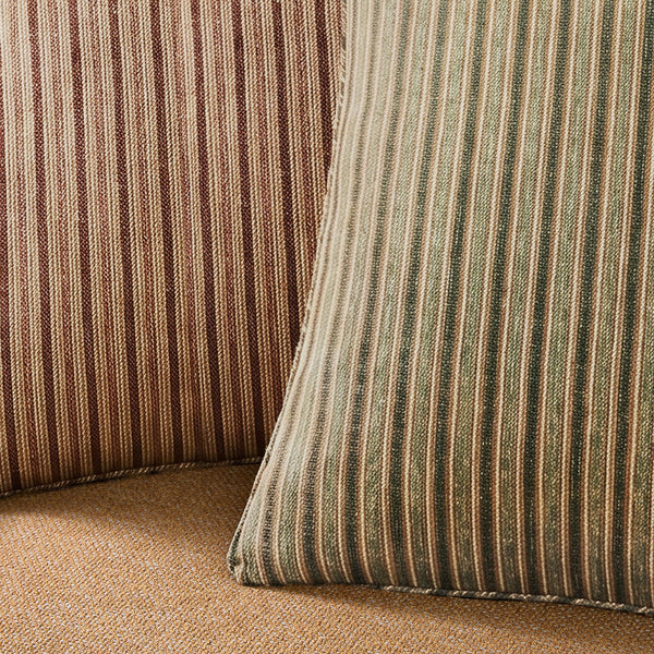 Twill Stripe Pillow Cover - Vetiver Green, 20" x 20"