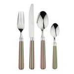 Pink & Green Stripe Cutlery Set 