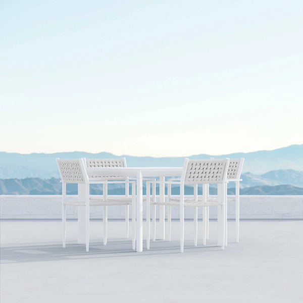 Porto 43" Dining Table, White, 43"W x 43"D