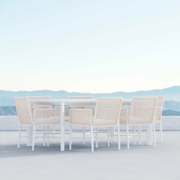 Porto 72" Dining Table, White, 72.24"W x 41.93"D