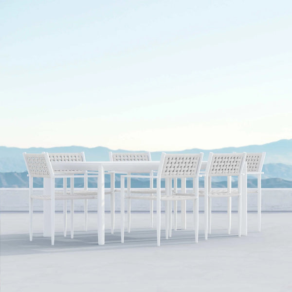 Porto 72" Dining Table, White, 72.24"W x 41.93"D
