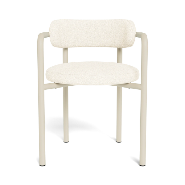 Porto Dining Chair, Aluminum Bone/ Riviera Ivory