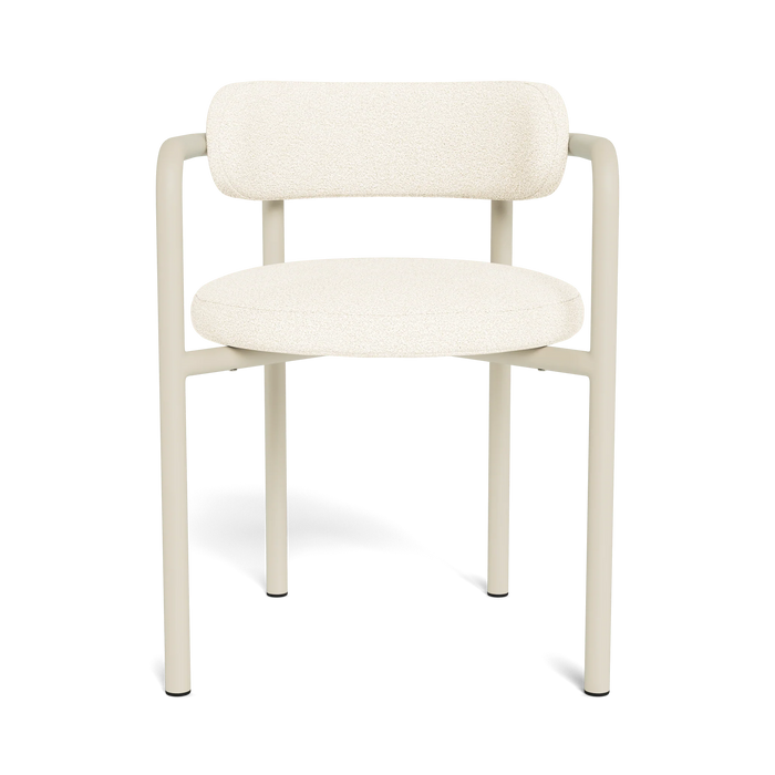 Porto Dining Chair, Aluminum Bone/ Riviera Ivory