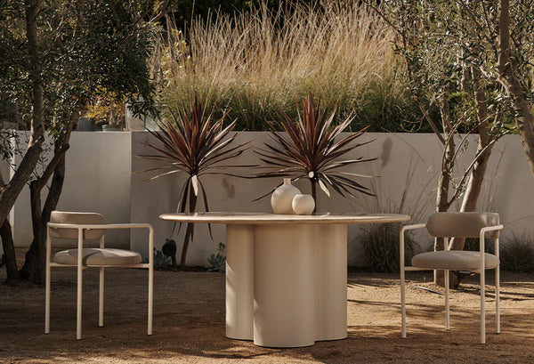Porto Dining Chair, Aluminum Bone/ Riviera Ivory