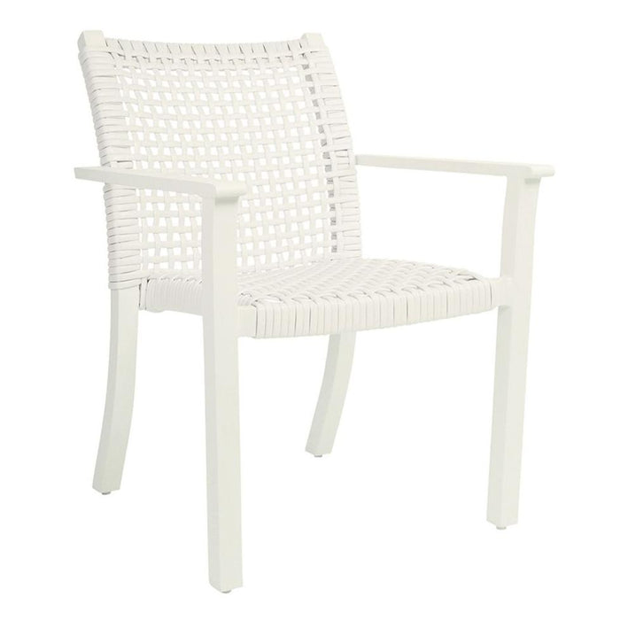 Catherine Arm Chair, White Aluminium/Ivory
