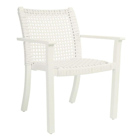 Catherine Arm Chair, White Aluminium/Ivory