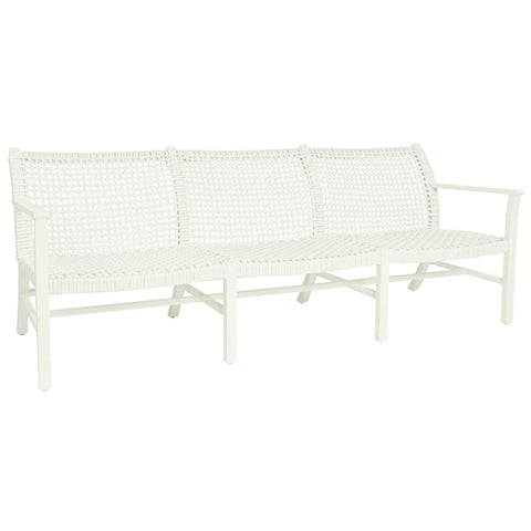 Catherine Club Sofa, White Aluminium/Ivory, 82"W