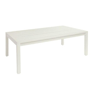 Catherine 47" x 28" Coffee Table, White Aluminium