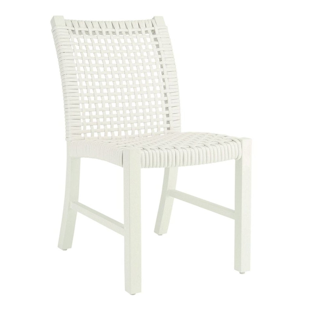 Catherine Dining Side Chair, White Aluminium/Ivory