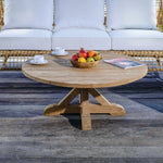 Provence 42" Rd Coffee Table-Rustic, 42"D x 17.5"H