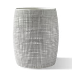 Raffia Waste Basket, Porcelain / Unique