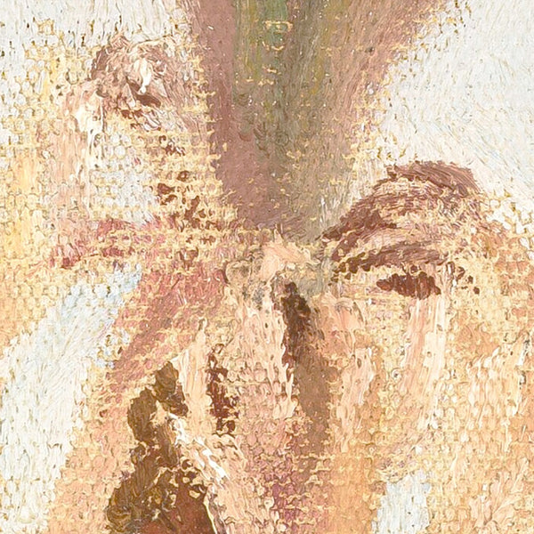 Raw Canvas Series: Pastel Palm I, 21" x 17"