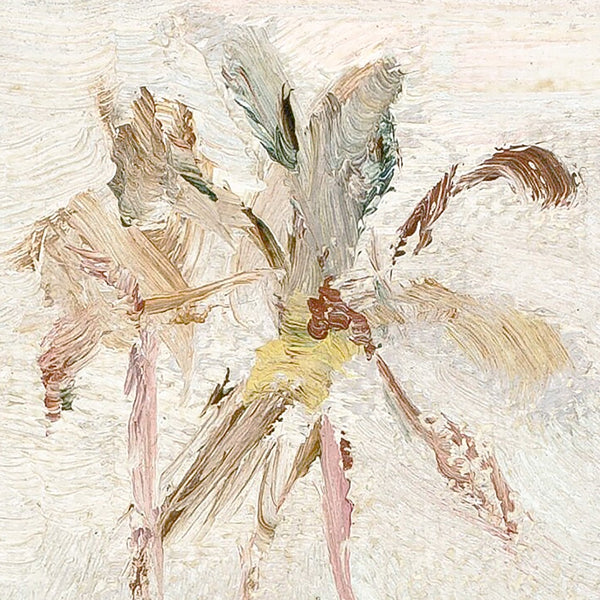 Raw Canvas Series: Pastel Palm II, 21" x 17"