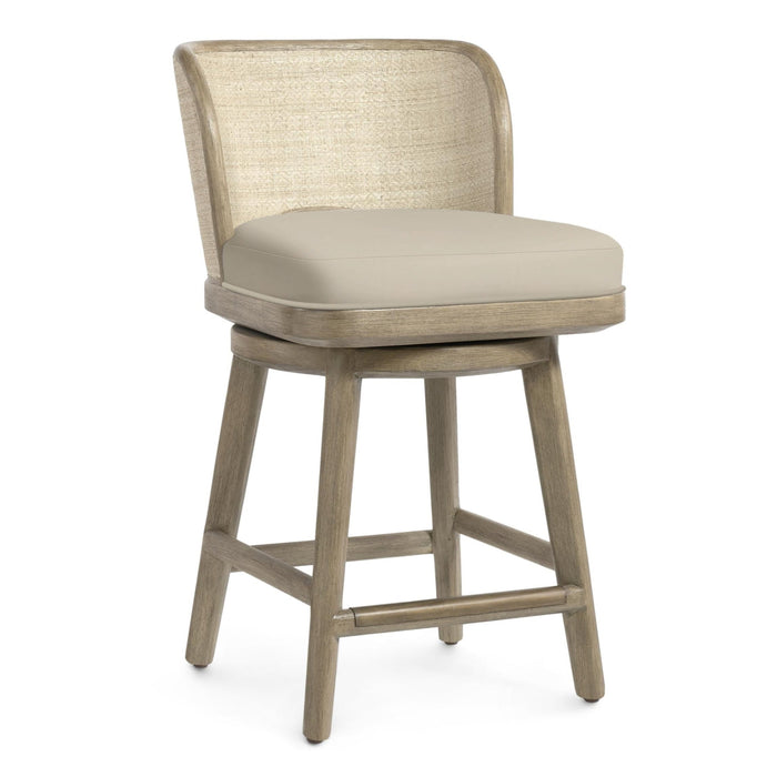Montpierre 24" Swivel Counter Stool, Cream Leather