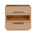 Form Two Drawer Nightstand, Wheat Finish, 30"W