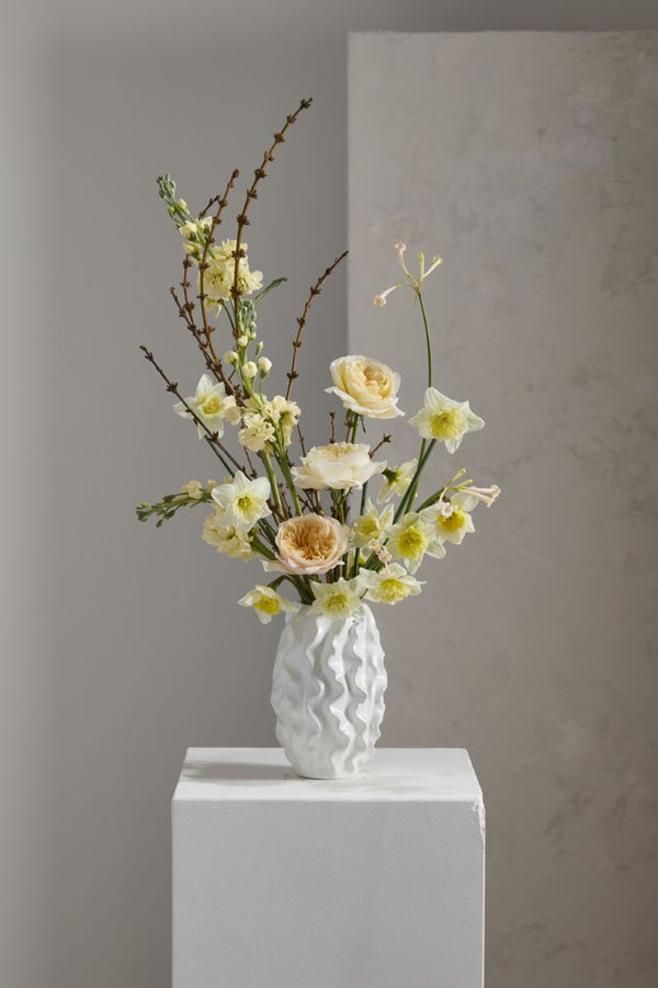 Ruffle Vase, 8"H