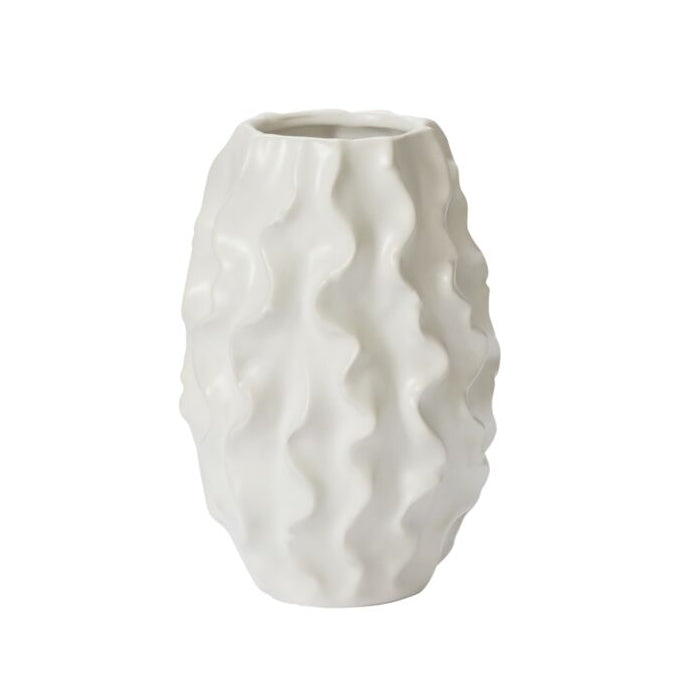 Ruffle Vase, 8"H