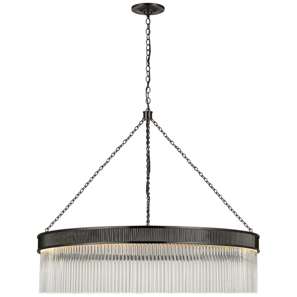 Menil Large Chandelier, Bronze
