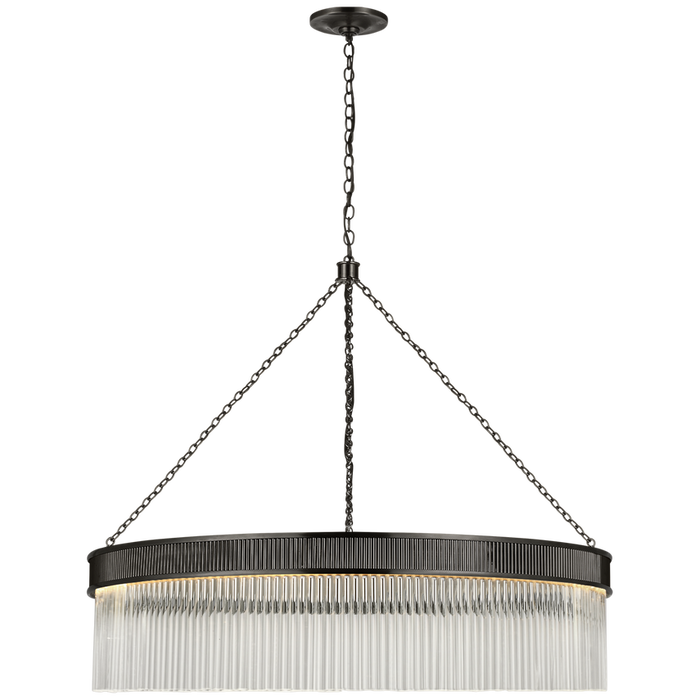 Menil Large Chandelier, Bronze
