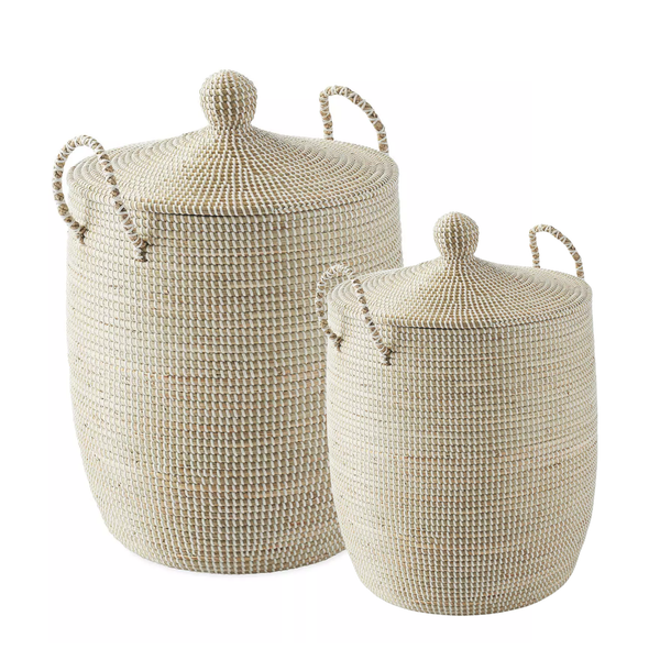 La Jolla Hamper - White, 2 Sizes