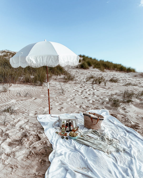 Beach Towel, Sage Stripe