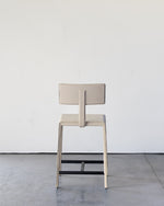 Cato Top Grain Leather Counter Stool, Sand