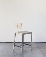 Cato Top Grain Leather Counter Stool, Sand