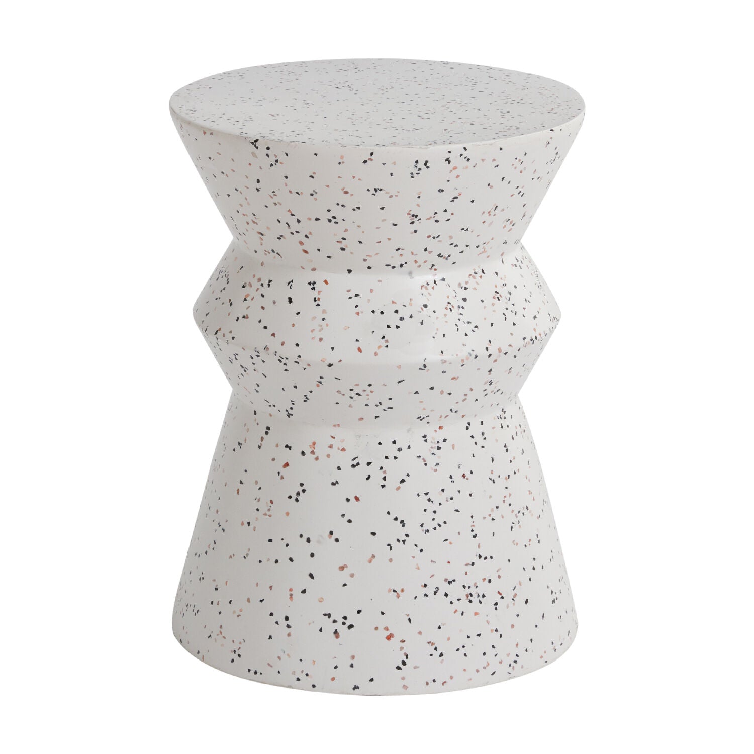 Savana Indoor/Outdoor Stool, White Terrazzo