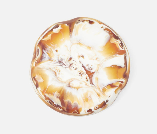 Beatrix Serving Bowls - Amber Swirled, 2 Sizes