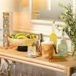 Benno Fruit Bowl - Ivory/Hunter Green, 13"Dia