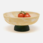 Benno Fruit Bowl - Ivory/Hunter Green, 13"Dia