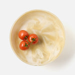 Benno Fruit Bowl - Ivory/Hunter Green, 13"Dia