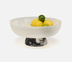 Benno Fruit Bowl - White/Black Swirled, 13"Dia