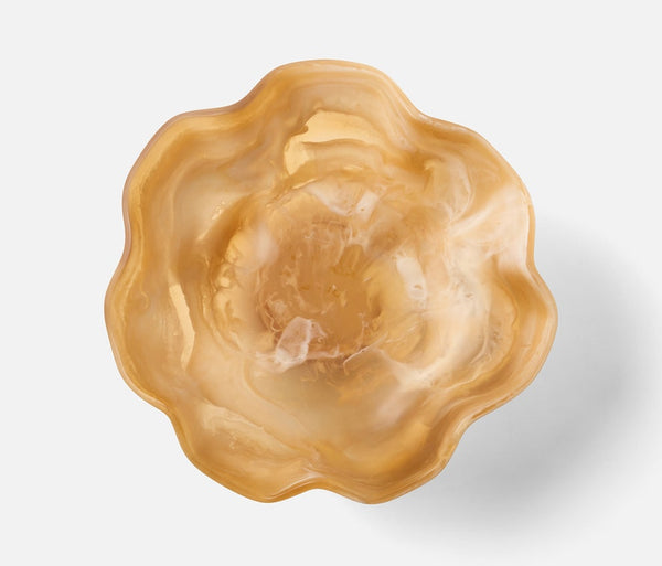 Cara Fruit Bowl - Black/Tan Swirled, 14"Dia