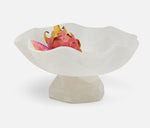 Cara Fruit Bowl - White Swirled, 14"Dia