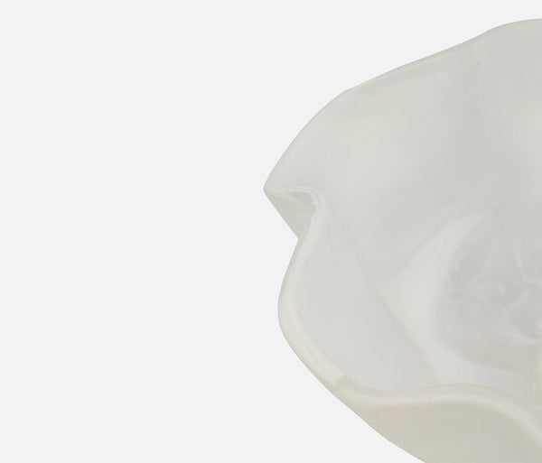 Cara Fruit Bowl - White Swirled, 14"Dia