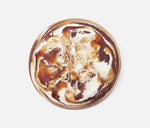 Hugo Amber Swirled Chip And Dip Bowl