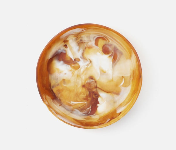 Hugo Serving Bowl - Amber Swirled, 13.5"Dia