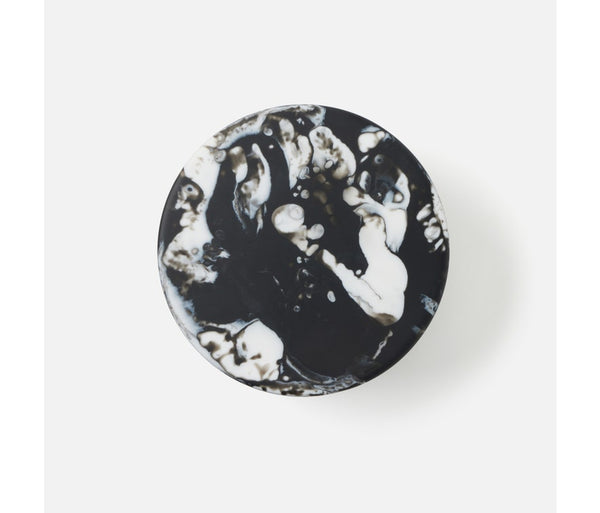 Hugo Cake Stand - Black Swirled, 12"Dia