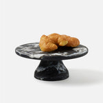 Hugo Cake Stand - Black Swirled, 12"Dia